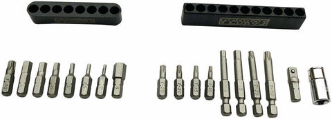 Pedro's HEX AND TORX BIT SET II For Pedro's Torque Wrenches 18 Piece Bit Set