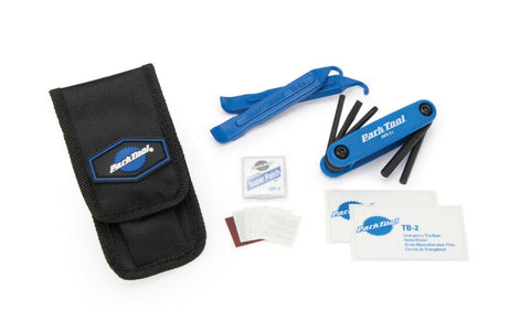 Park Tool WTK-2 ESSENTIAL TOOL KIT w/ Hex Set, Tire Levers, Patch Kit,Case