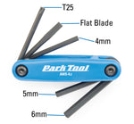 Park Tool AWS-9.2 FOLDING HEX w/ 4mm 5mm 6mm Flathead Torx T25